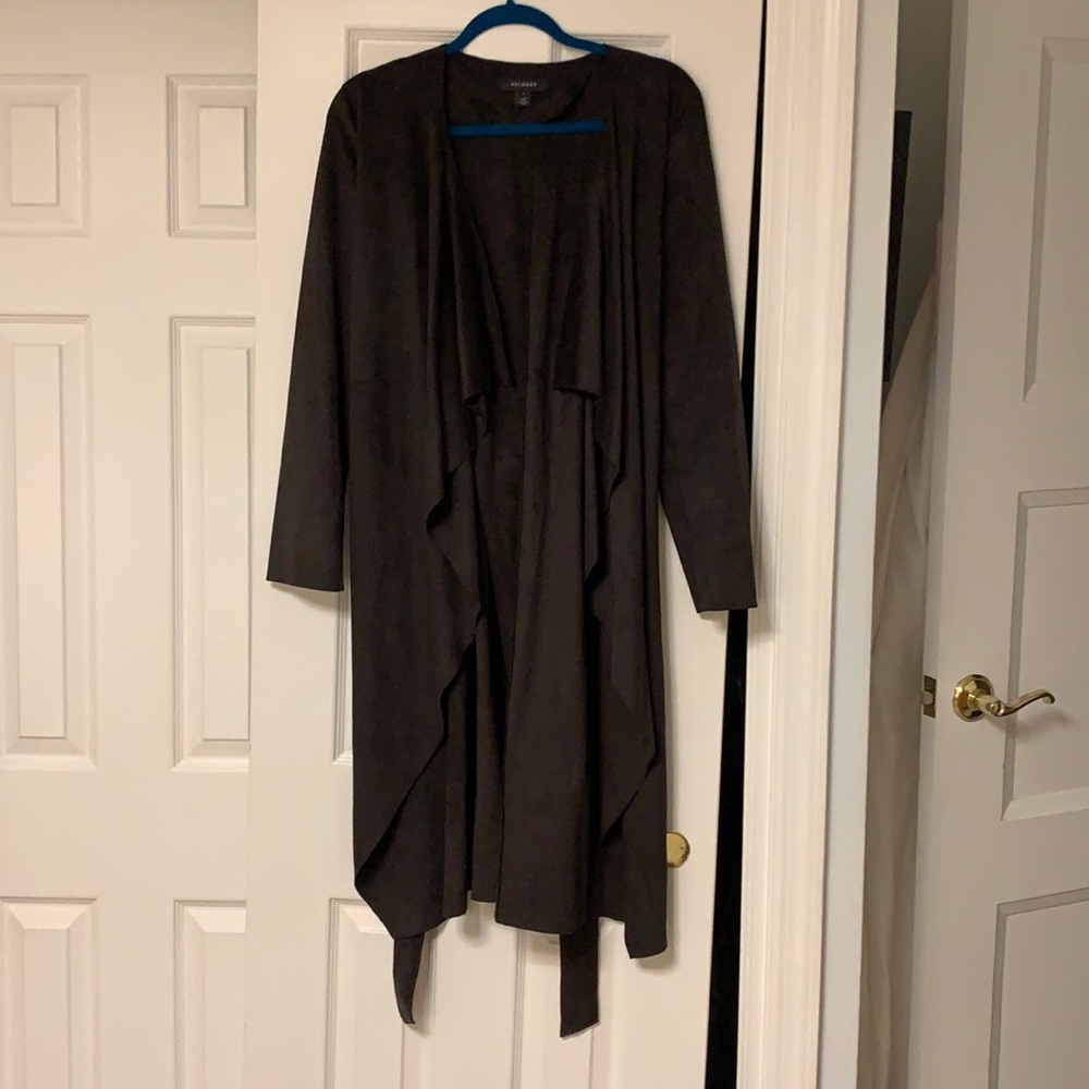 Ultrasuede wrap coat.